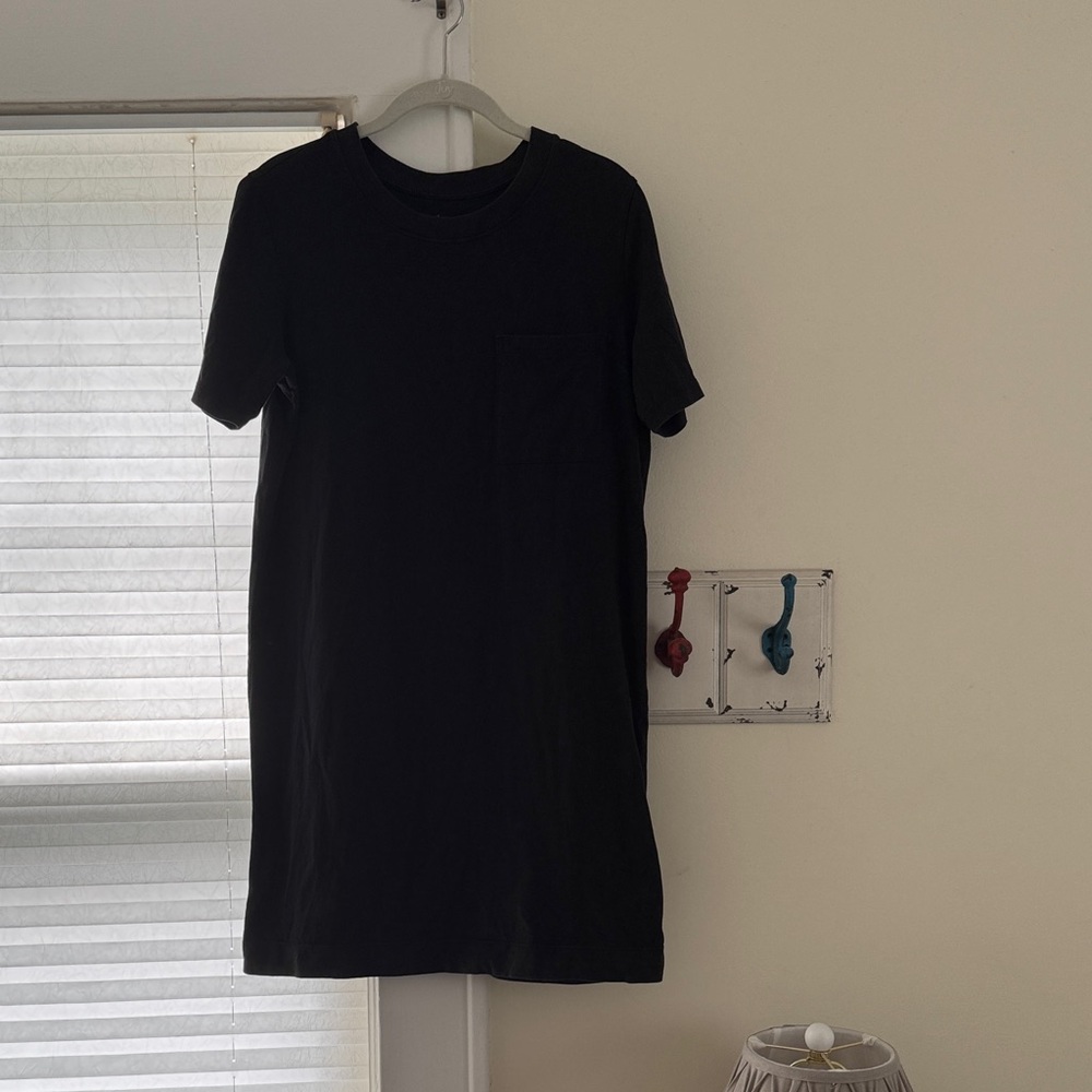 Everlane Organic Cotton Black T-Shirt Dress